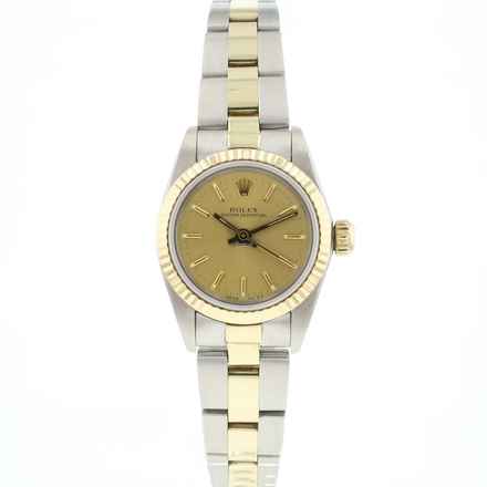  Rolex Oyster Perpetual 26 Lady 26 Steel / Gold Champagne Dial 