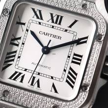 Thumbnail von Cartier Santos Medium Diamonds W4SA0005