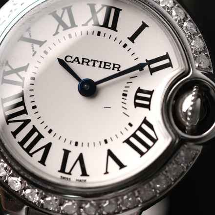  Cartier Ballon Bleu 28mm Steel Diamonds 