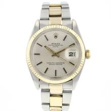 Thumbnail von Rolex Oyster Perpetual Date 34 Oyster Fluted Steel/Gold Silver Dial