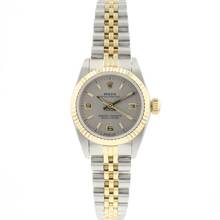 Thumbnail von Rolex Oyster Perpetual 26 Lady Jubilee Fluted 26 MM Steel / Gold Grey Dial Service '25