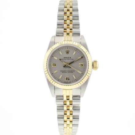  Rolex Oyster Perpetual 26 Lady Jubilee Fluted 26 MM Steel / Gold Grey Dial Service '25 