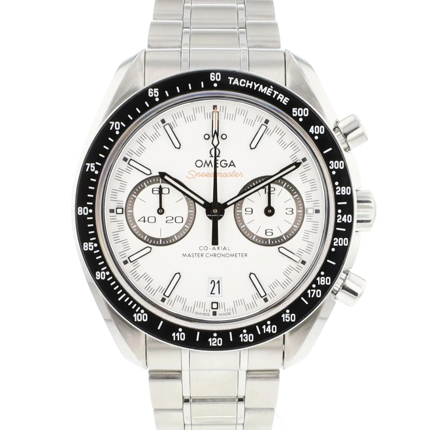  Omega Speedmaster Racing Steel White Dial 