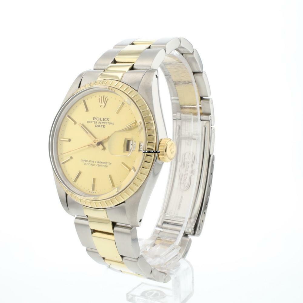  Rolex Oyster Perpetual Date 34MM Steel Gold Oyster 
