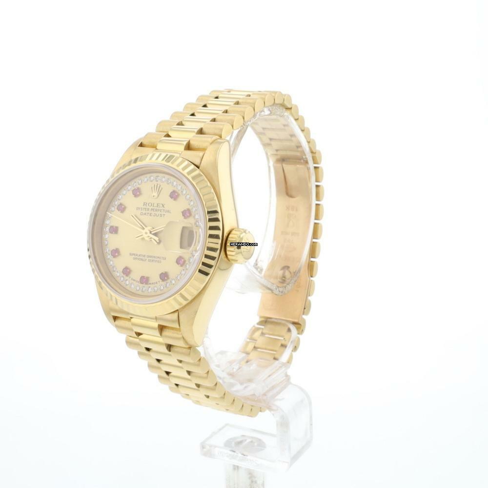 Thumbnail von Rolex Lady-Datejust 26 Yellow Gold President Ruby Diamond Dial