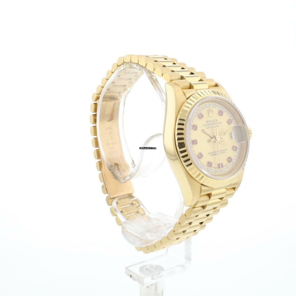 Thumbnail von Rolex Lady-Datejust 26 Yellow Gold President Ruby Diamond Dial