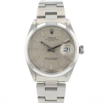  Rolex Oyster Perpetual Date 34MM Steel Oyster Silver Dial 