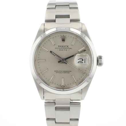 Rolex Oyster Perpetual Date 34MM Steel Oyster Silver Dial 