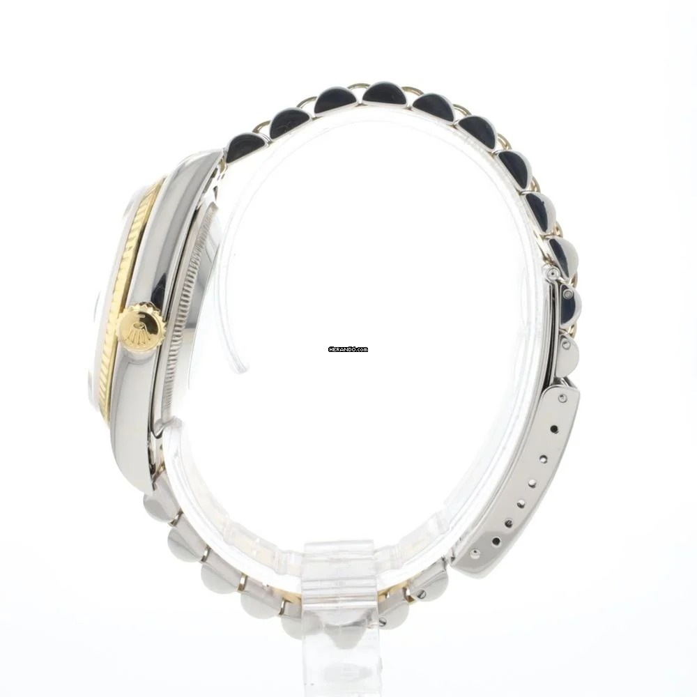  Rolex Datejust 36 Steel Gold Jubilee Fluted Blue Vignette Diamond Dial 