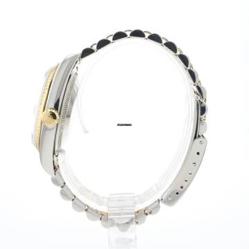  Rolex Datejust 36 Steel Gold Jubilee Fluted Blue Vignette Diamond Dial 