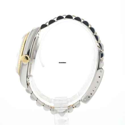  Rolex Datejust 36 Steel Gold Jubilee Fluted Blue Vignette Diamond Dial 