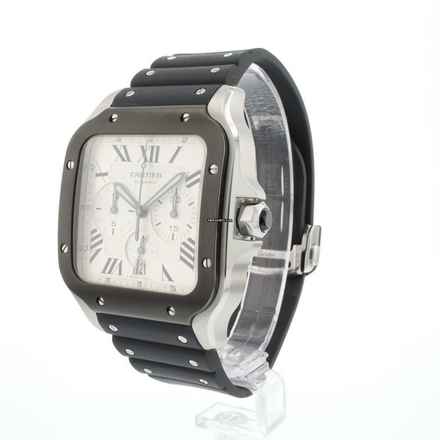  Cartier Santos XL Chronograph Silver Dial 