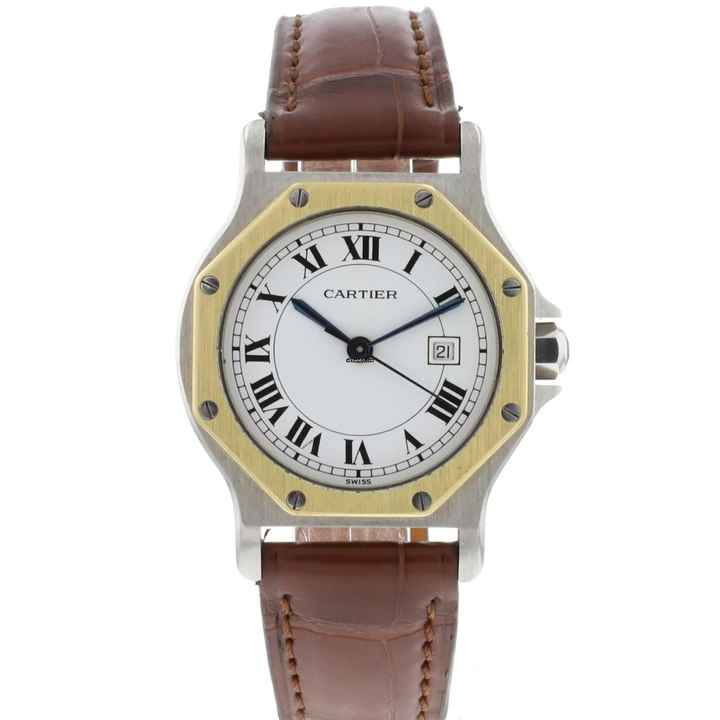  Cartier Santos Octagon MM Steel Gold Automatic 
