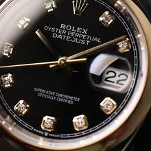 Thumbnail von Rolex Datejust 36 Steel Gold Oyster Black Diamond Dial