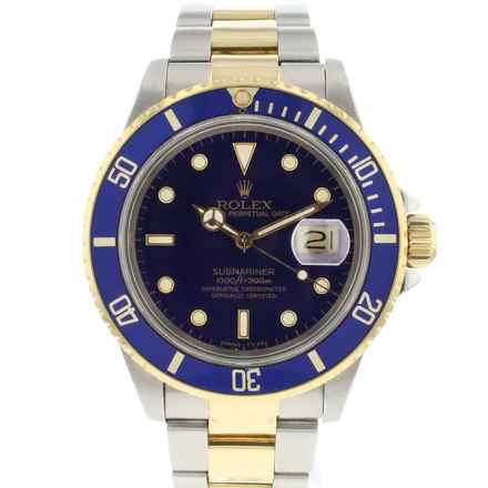  Rolex Submariner Date Blue Gold/Steel Purple Dial 