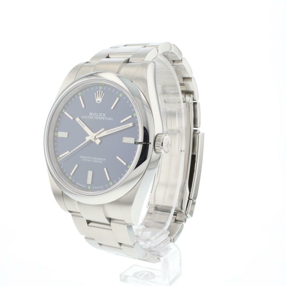  Rolex Oyster Perpetual 39 Blue Dial 