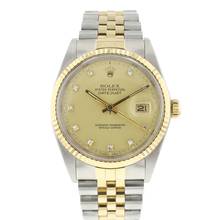 Thumbnail von Rolex Datejust 36 Steel Gold Jubilee Fluted Champagne Diamond Dial