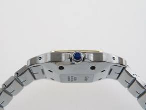 Thumbnail von Cartier Santos Herrenuhr XL Automatik Stahl Gold im Top Zustand Full Set volles Band Box Papiere komplett