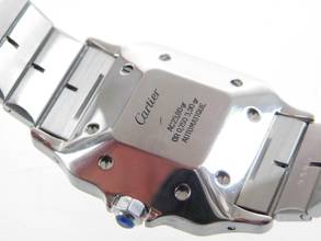 Thumbnail von Cartier Santos Herrenuhr XL Automatik Stahl Gold im Top Zustand Full Set volles Band Box Papiere komplett