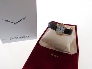 Thumbnail von Cartier Ellipse Jumbo 18 Karat Gelbgold mit original Krokoband und Faltschließe Top Zustand