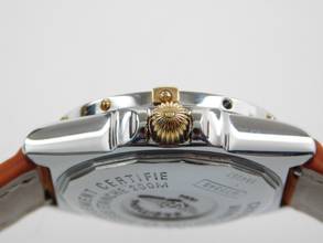 Thumbnail von Breitling Callisto Stahl Gold Medium 36mm mit original Perlmuttzifferblatt orangenes Lederband original Schließe