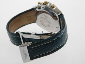 Thumbnail von Breitling Chronomat Stahl Gold mit grünem Blatt und Haiband Faltschl. Der Klassiker im Top Zustand