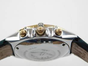 Thumbnail von Breitling Chronomat Stahl Gold mit grünem Blatt und Haiband Faltschl. Der Klassiker im Top Zustand