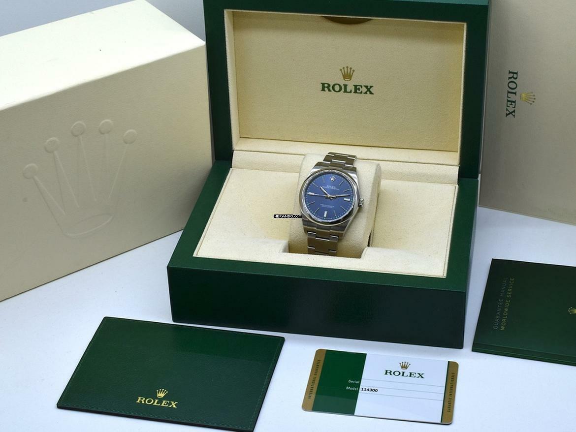 Thumbnail von Rolex Oyster Perpetual 39 Blue Like New Ful Set