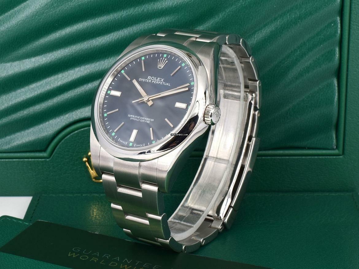 Thumbnail von Rolex Oyster Perpetual 39 Blue Like New Ful Set