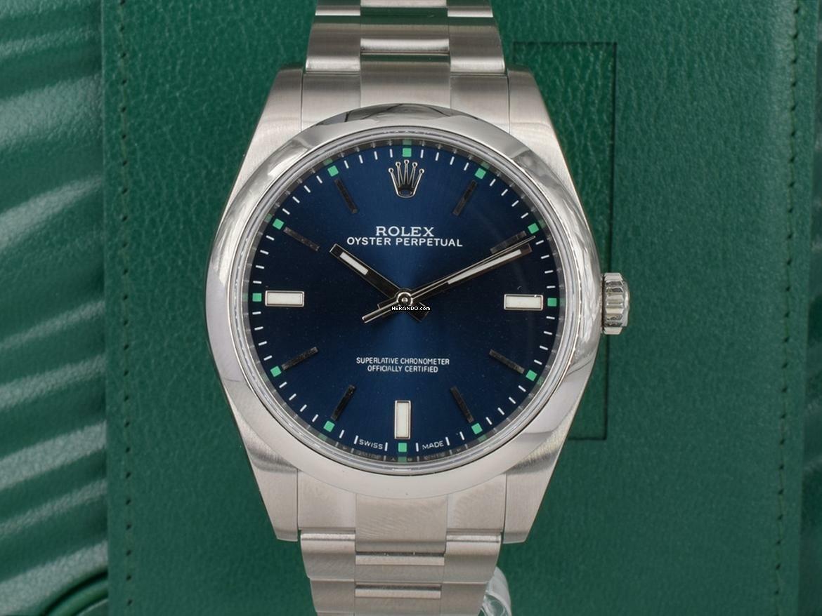 Thumbnail von Rolex Oyster Perpetual 39 Blue Like New Ful Set