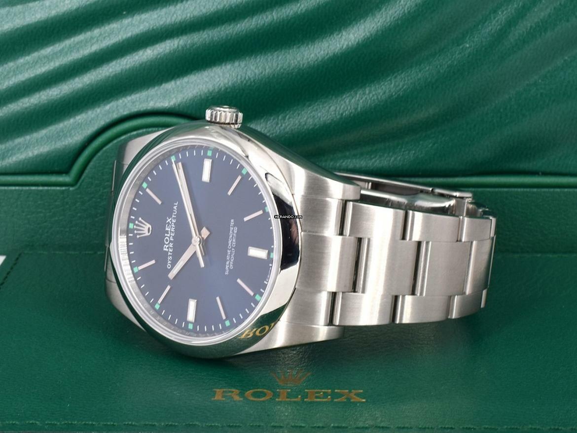 Thumbnail von Rolex Oyster Perpetual 39 Blue Like New Ful Set
