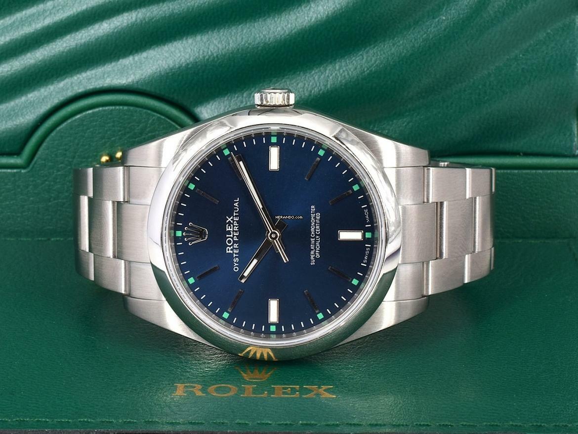 Thumbnail von Rolex Oyster Perpetual 39 Blue Like New Ful Set