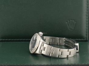 Thumbnail von Rolex Oyster Perpetual Lady Date Datejust Lady 26mm Black Dial With After Diamonds Bezel - Full Set