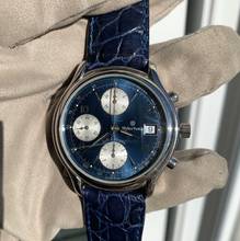 Thumbnail von Wyler Vetta Etanche 3070 chronograph blue dial