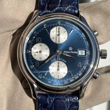 Thumbnail von Wyler Vetta Etanche 3070 chronograph blue dial
