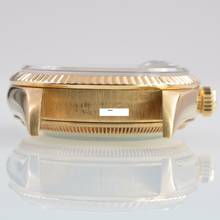 Thumbnail von Rolex Oyster Perpetual Date 15238 black dial gold 18KT Full Set TOP Condition