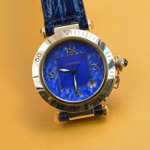 Thumbnail von Cartier Pasha 38MM Lapis Lazuli dial yellow gold 18KT Full Set TOP Condition