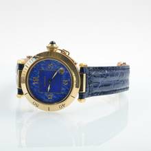 Thumbnail von Cartier Pasha 38MM Lapis Lazuli dial yellow gold 18KT Full Set TOP Condition
