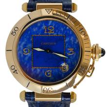 Thumbnail von Cartier Pasha 38MM Lapis Lazuli dial yellow gold 18KT Full Set TOP Condition