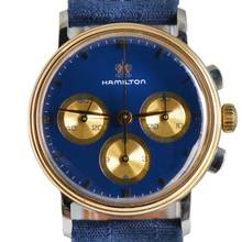 Thumbnail von Hamilton Lancaster U.S.A chronograph 32MM Lemania 1873 blue dial 1970