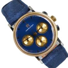 Thumbnail von Hamilton Lancaster U.S.A chronograph 32MM Lemania 1873 blue dial 1970