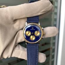 Thumbnail von Hamilton Lancaster U.S.A chronograph 32MM Lemania 1873 blue dial 1970