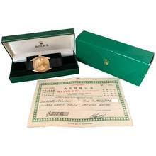 Thumbnail von Rolex Datejust 36 1607 champagne dial bark finish bezel gold 18KT 1964 Full Set