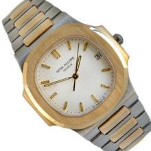 Thumbnail von Patek Philippe Nautilus 3900 steel/gold white dial Quartz Full Set TOP Condition