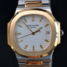 Thumbnail von Patek Philippe Nautilus 3900 steel/gold white dial Quartz Full Set TOP Condition