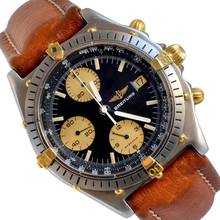 Thumbnail von Breitling Chronomat 81950 chronograph black dial steel 1989 Full Set