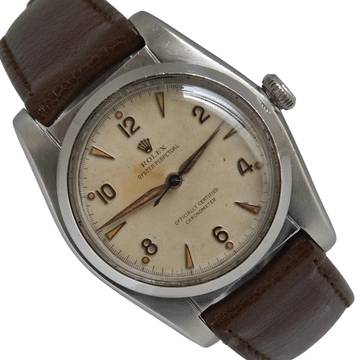  Rolex Oyster Perpetual Ovetto Oyster Perpetual Chronometer Radium ivory dial Automatic 1949 
