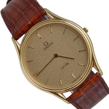  Omega De Ville Classic 32MM Ultra-Thin champagne dial quartz plated 