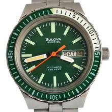 Thumbnail von Bulova Snorkel 7202 666FT Diver Day-Date green dial automatic 1974