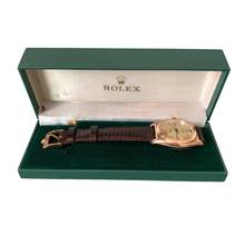 Thumbnail von Rolex Oyster Perpetual Ovetto 3696 BubbleBack Chronometer ivory dial rose gold 18KT 1937
